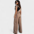 Kari - Beige asymmetrisk sett med drapering