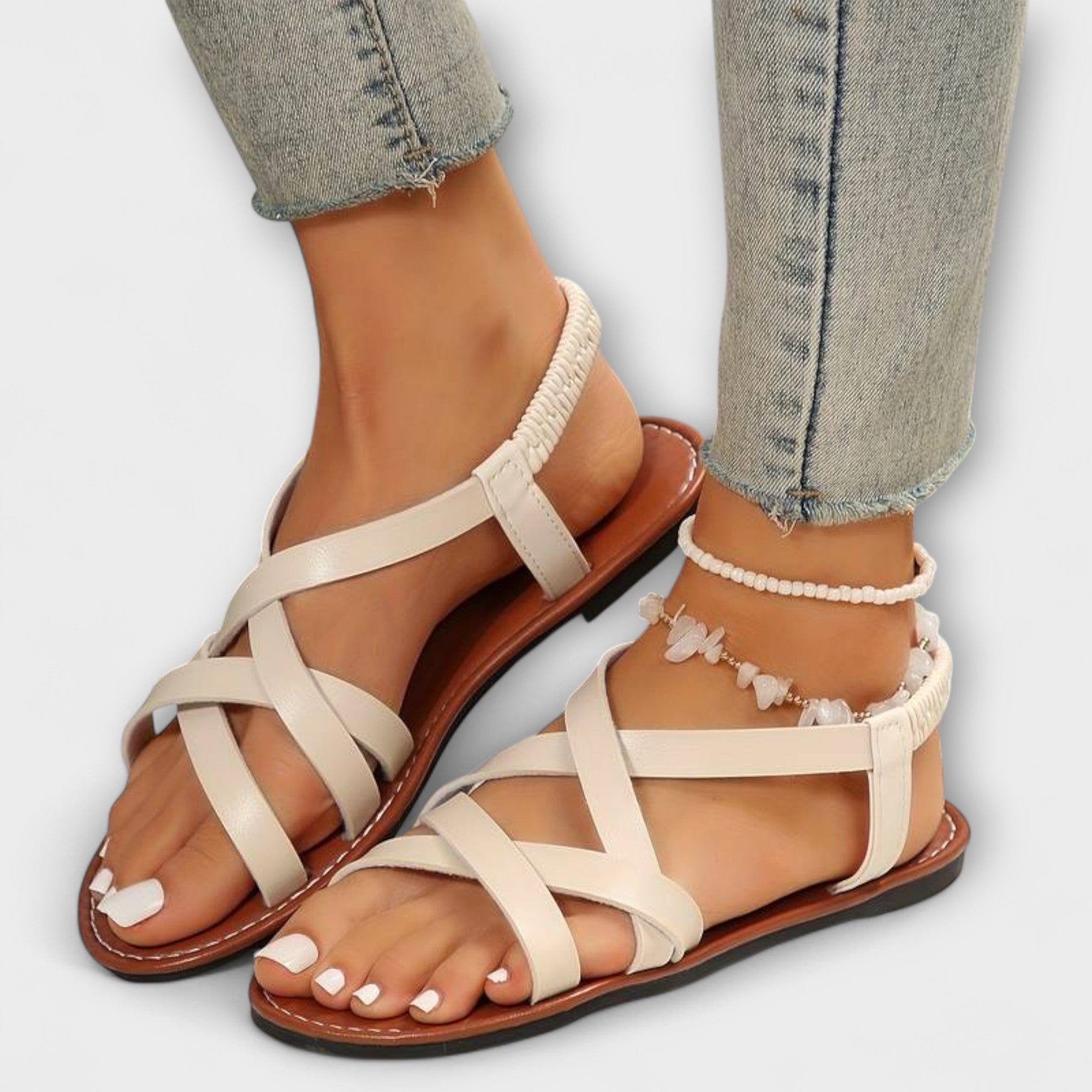 Ellen - Sandaler med kryssremmer
