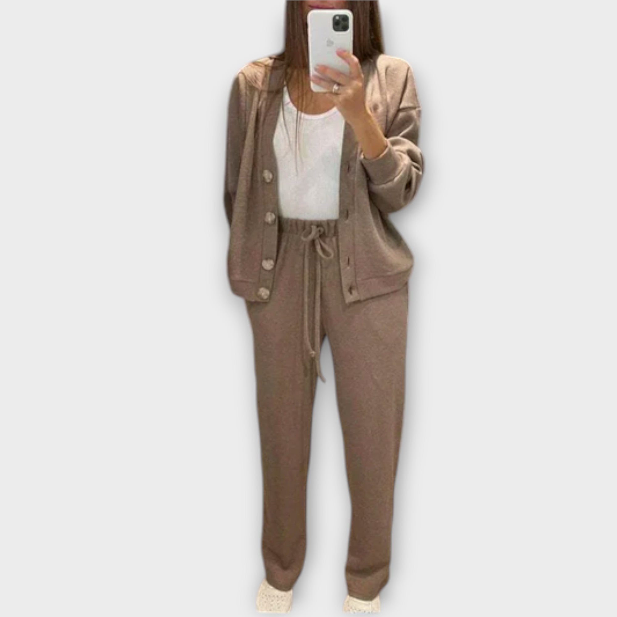 Agnes - Svart sett med cardigan og bukser