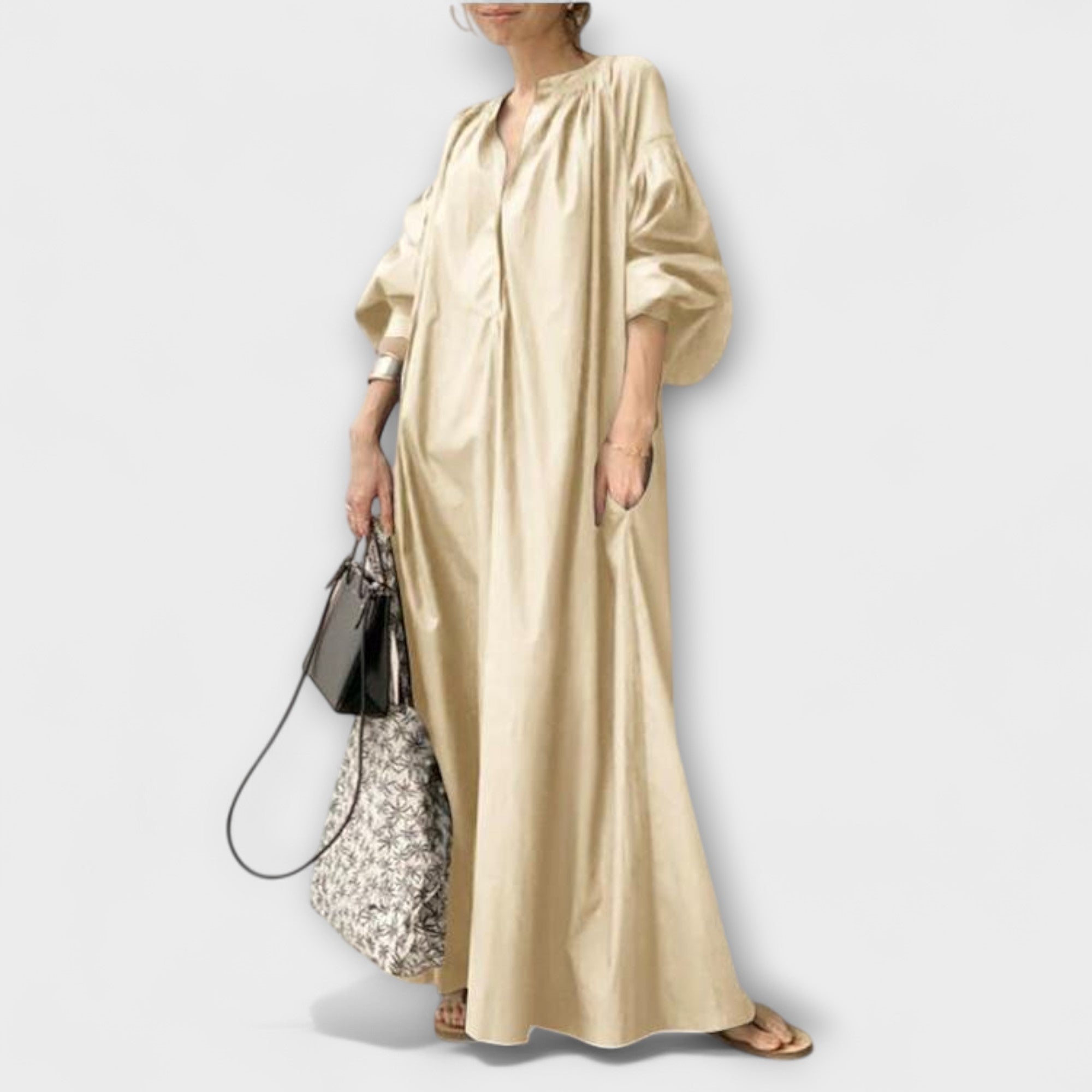Ulrikke - Hvitt elegant lang kjole