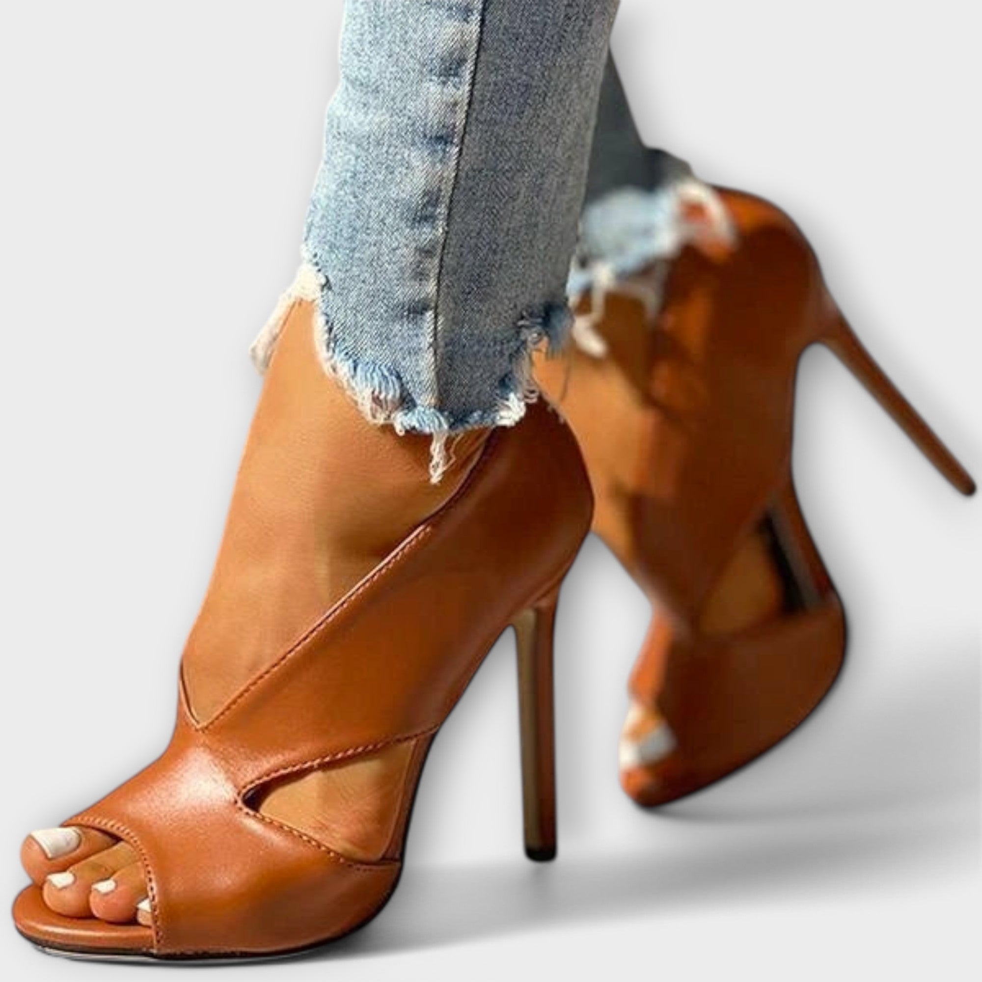Kaia - Elegante Sorte platåsandaler
