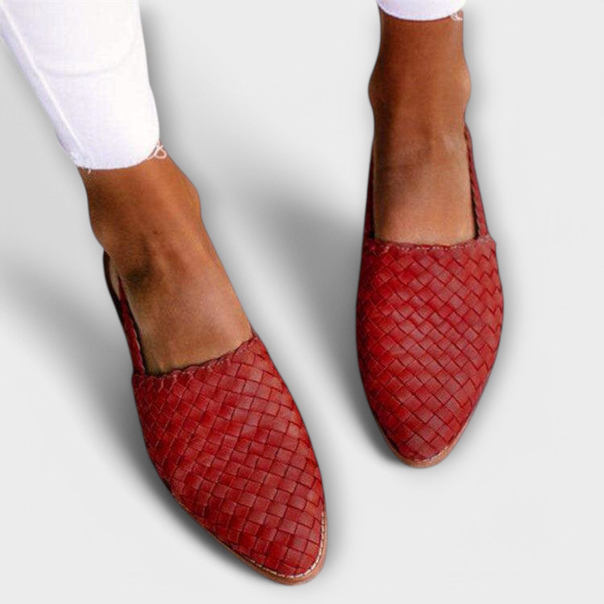 Jenny - Flettede Skinn-slip-in-sko