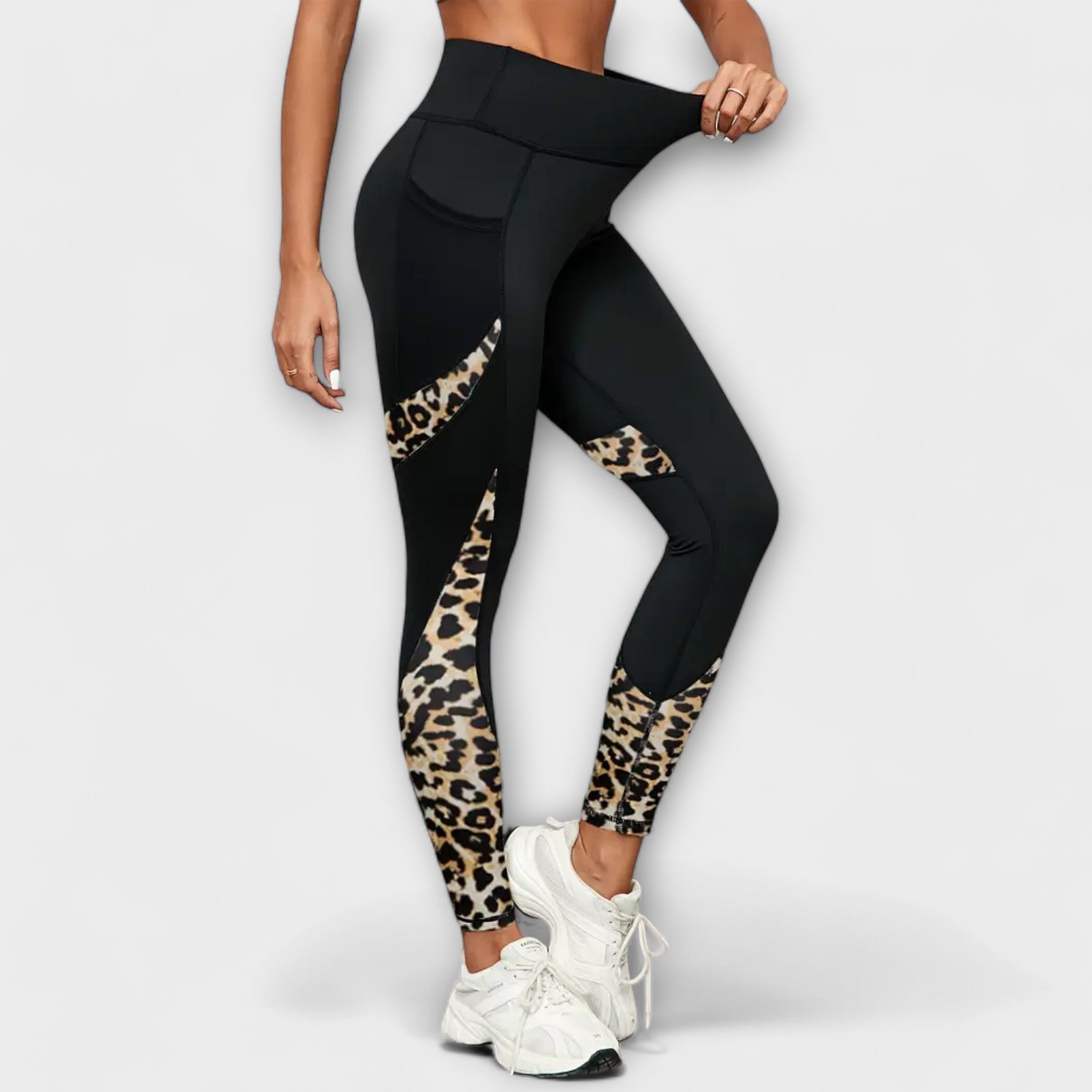 Aud - Sportsbukser med leopardmønster