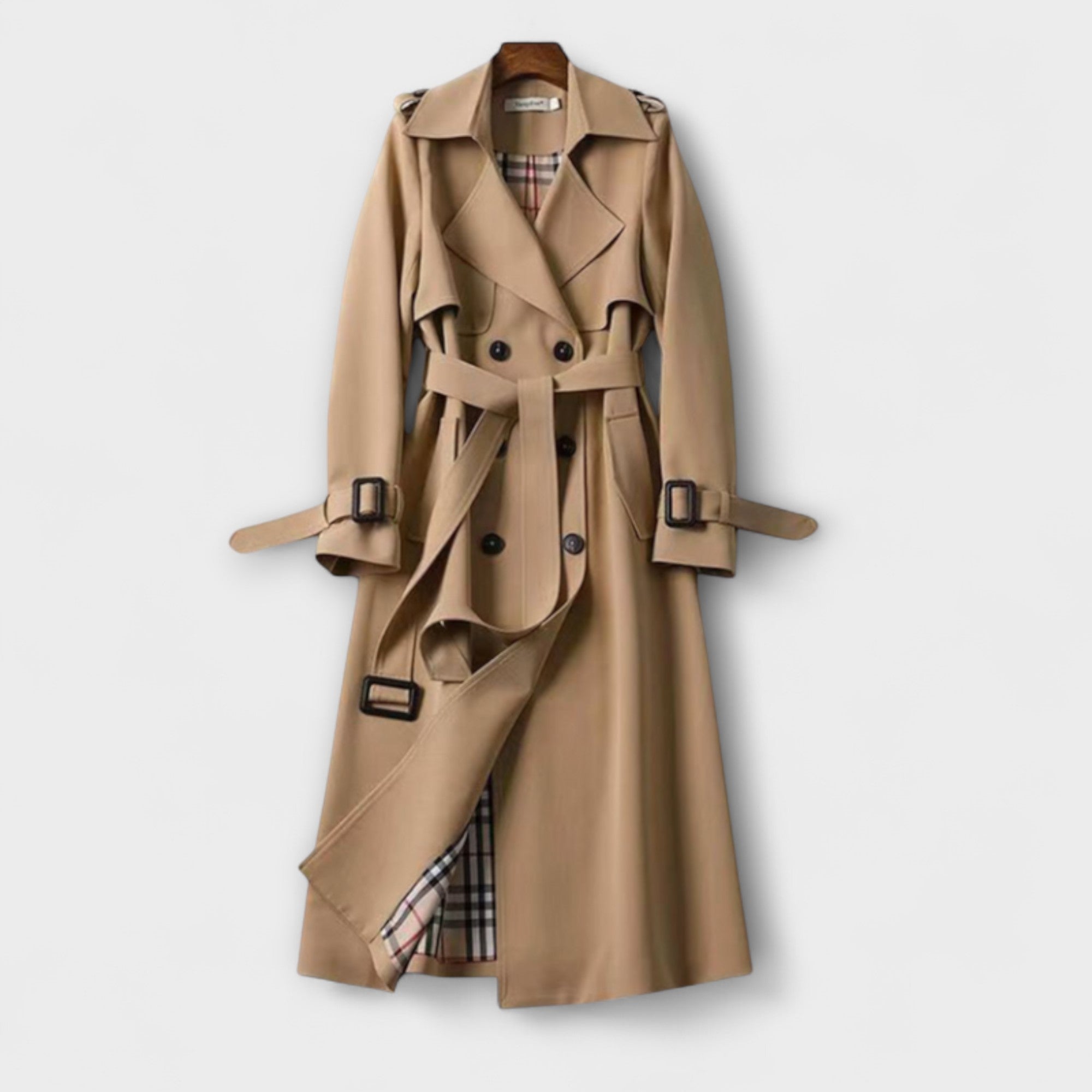 Else - Beige klassisk dame-trenchcoat