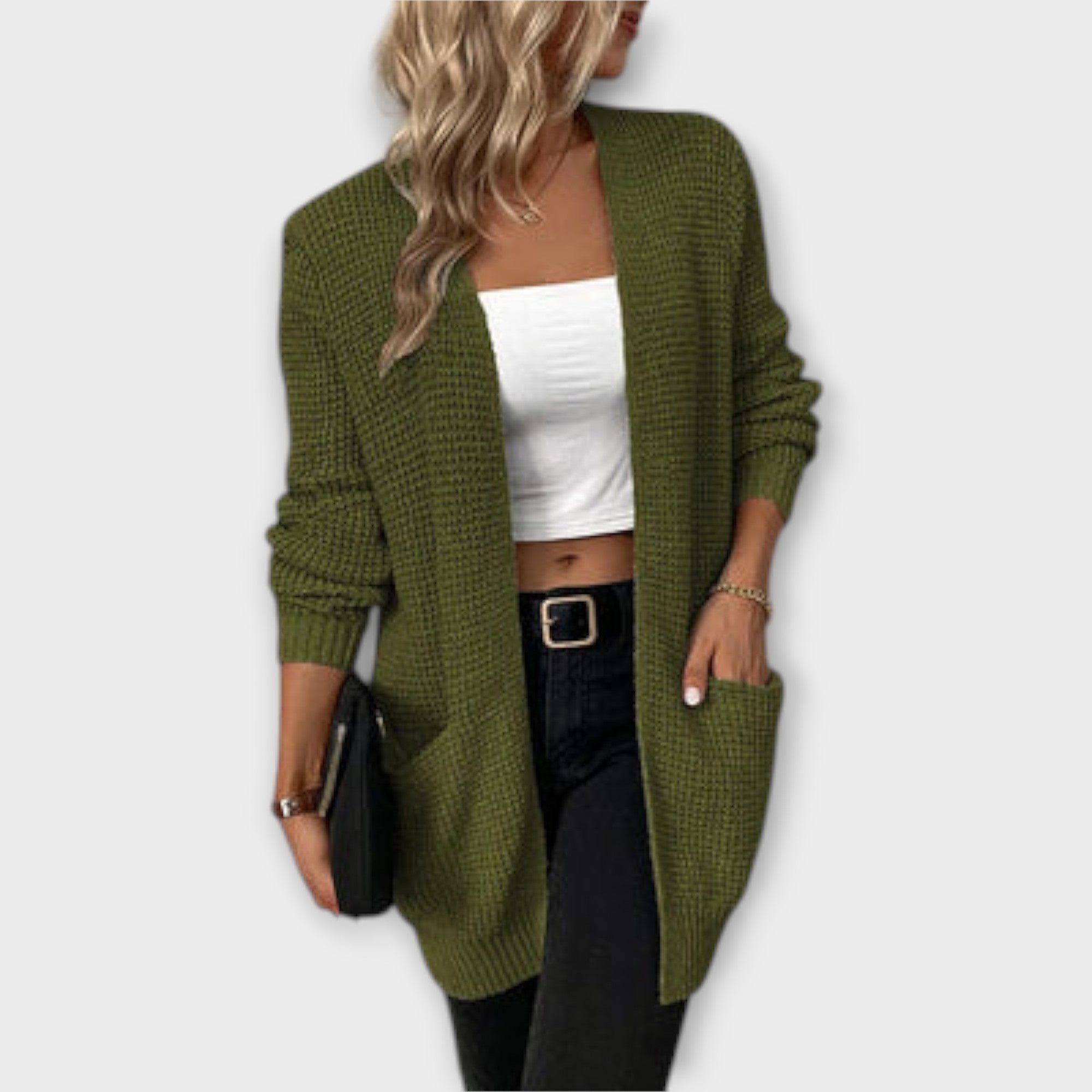 Ingeborg - Svart avslappet Cardigan