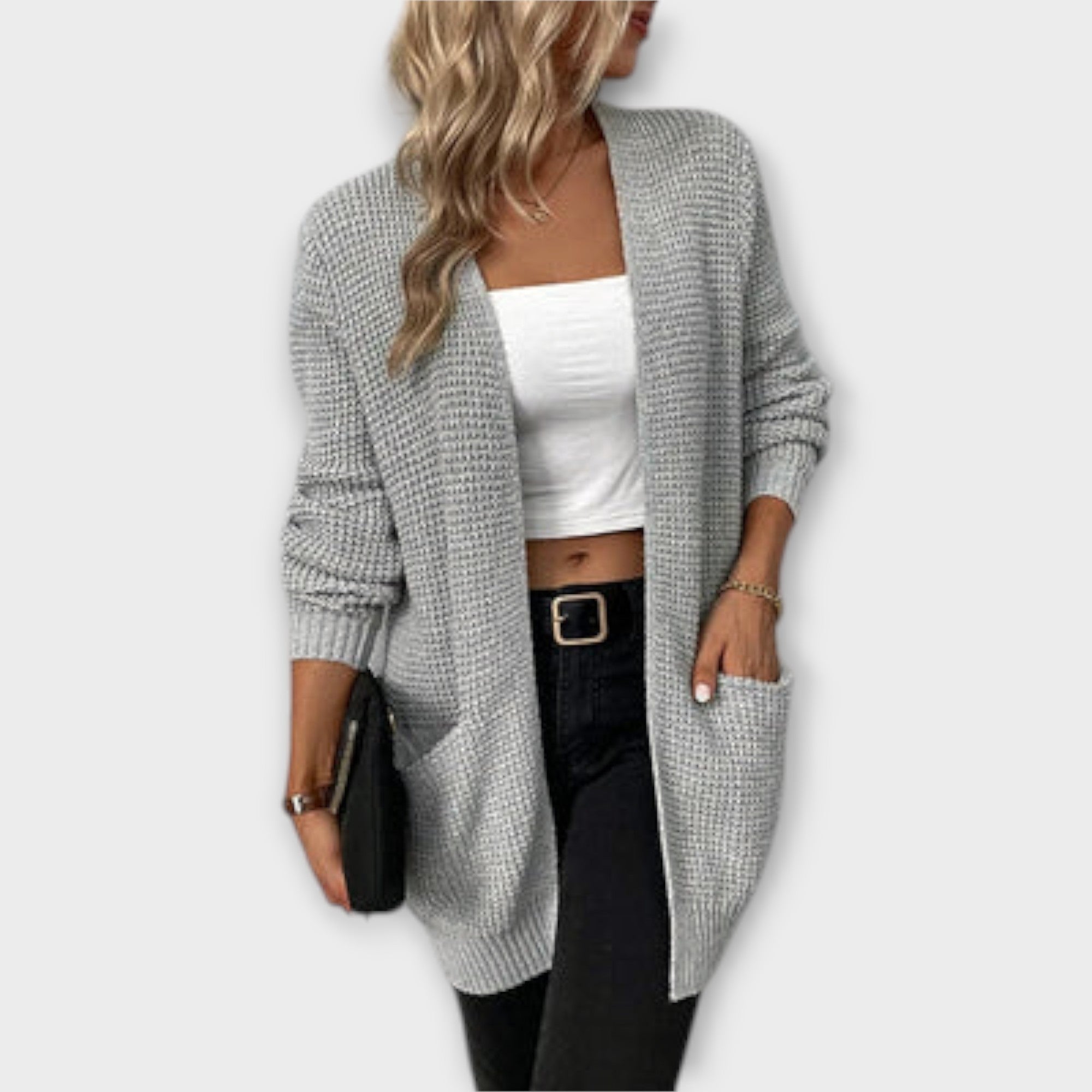 Ingeborg - Svart avslappet Cardigan