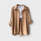 Solveig - Beige behagelig 2-delt sett