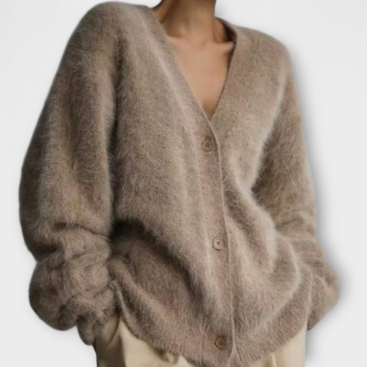 Gerd - Beige kosete jakke