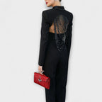 Tone - Svart Blazer-sett med Perledetalj