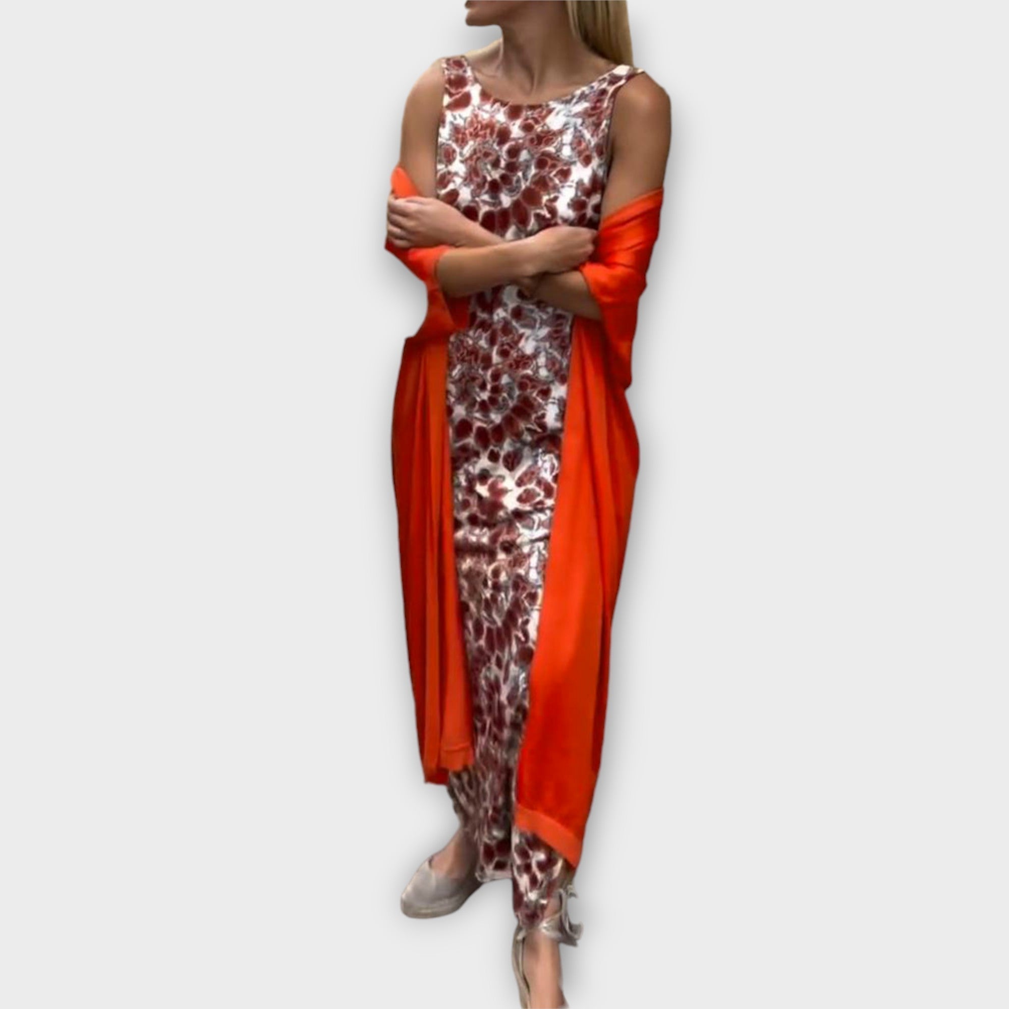 Gudrun - Gult elegant paljettsett