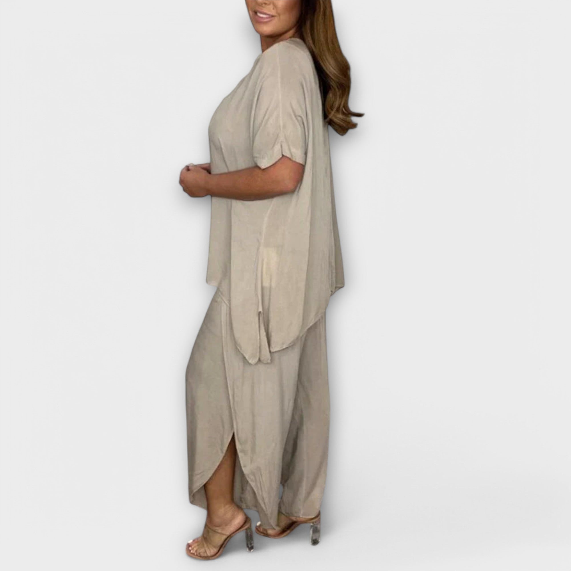 Bodil - Beige behagelig to-delt sett