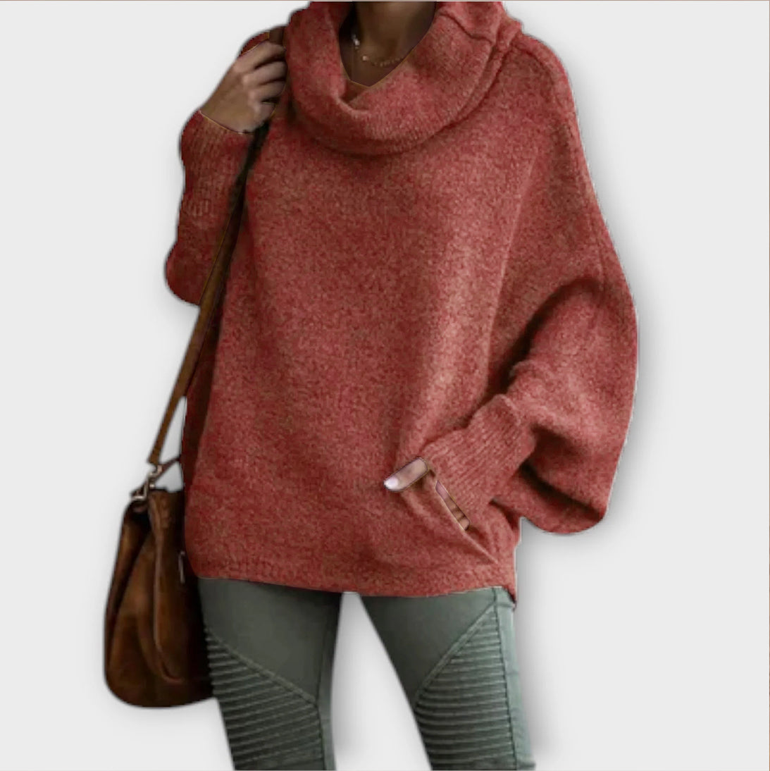 Ronja - Beige elegant rullekragegenser