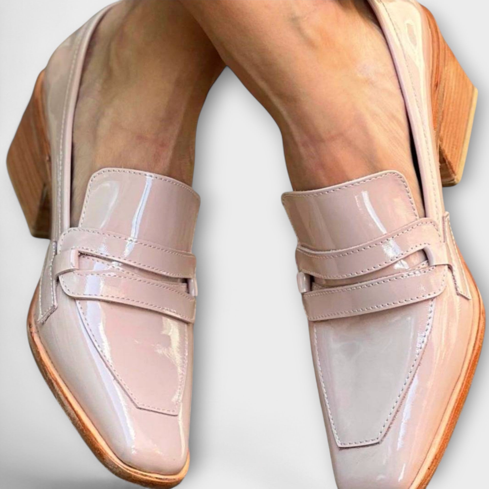 Sigrun - Rosa lakkloafer