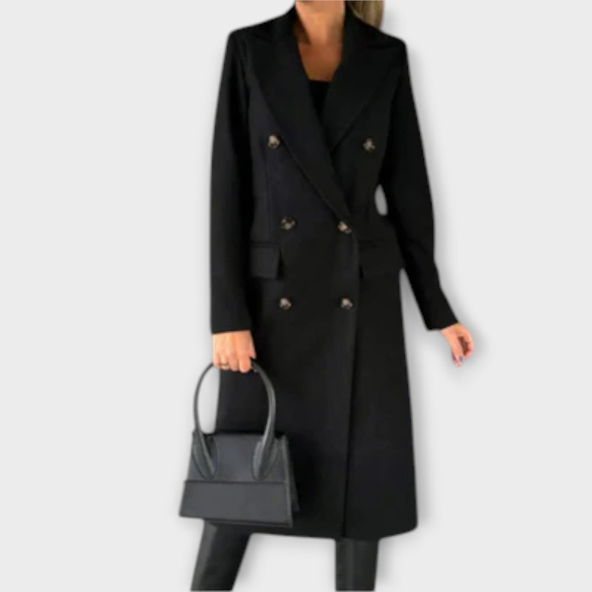Marit - Himmelblå elegant frakk