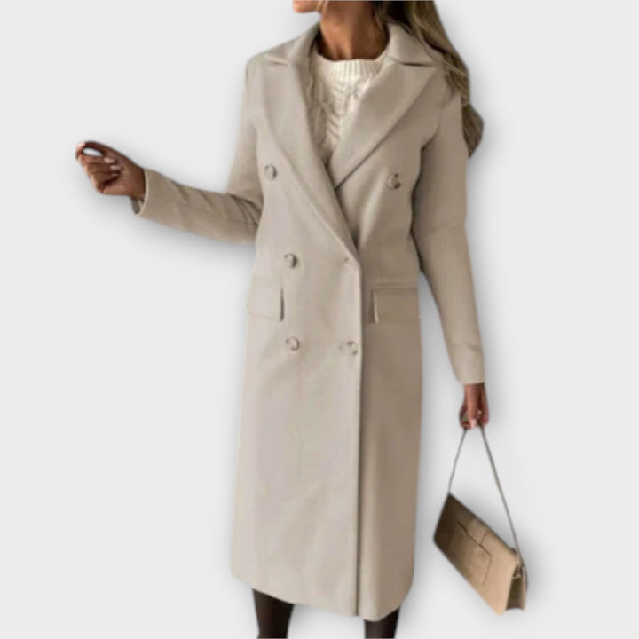 Marit - Himmelblå elegant frakk
