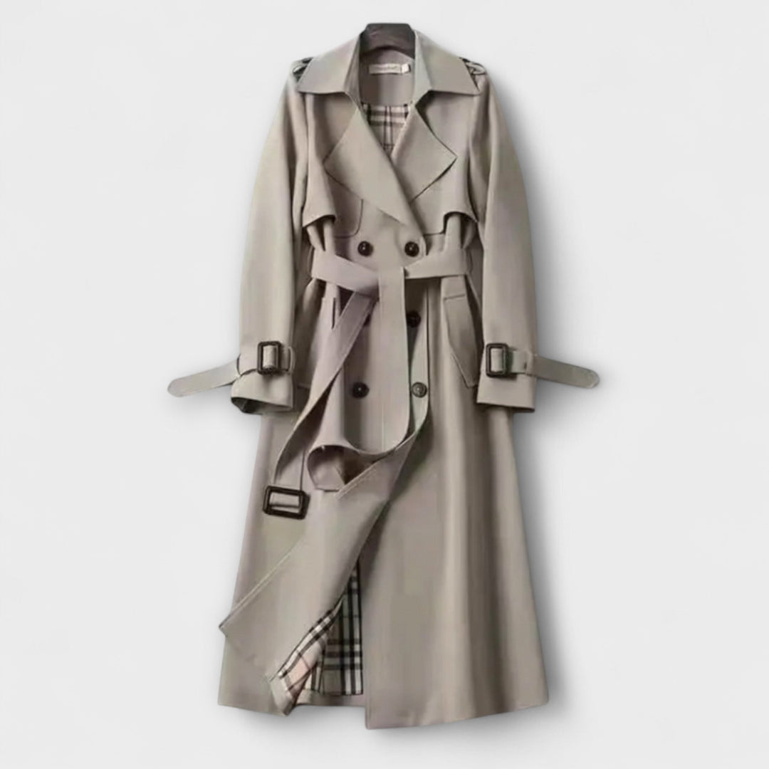 Else – Beige klassisk trenchcoat for kvinner
