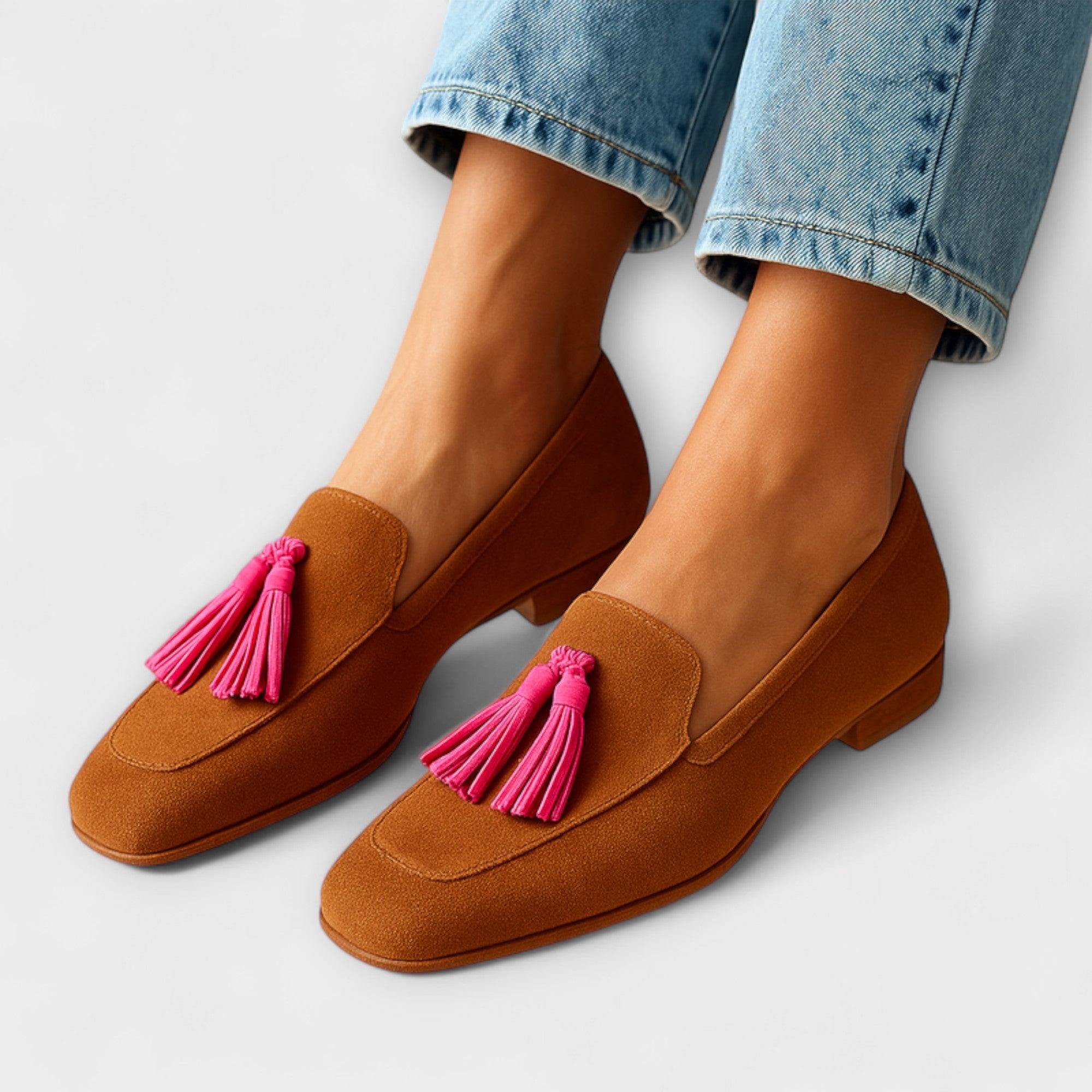 Synnøve - Brune Loafers med kvaster
