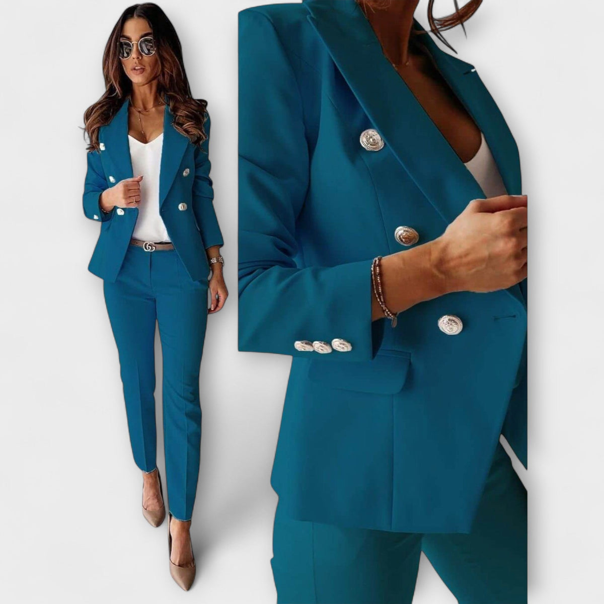 Kaia - Svart dress med blazer og bukser