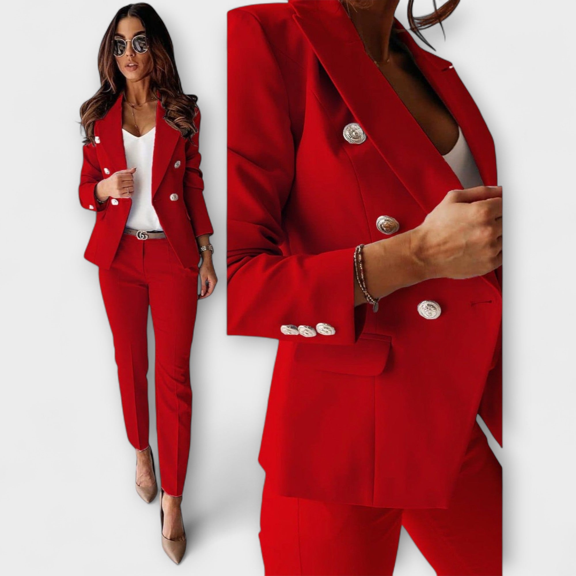 Kaia - Svart dress med blazer og bukser