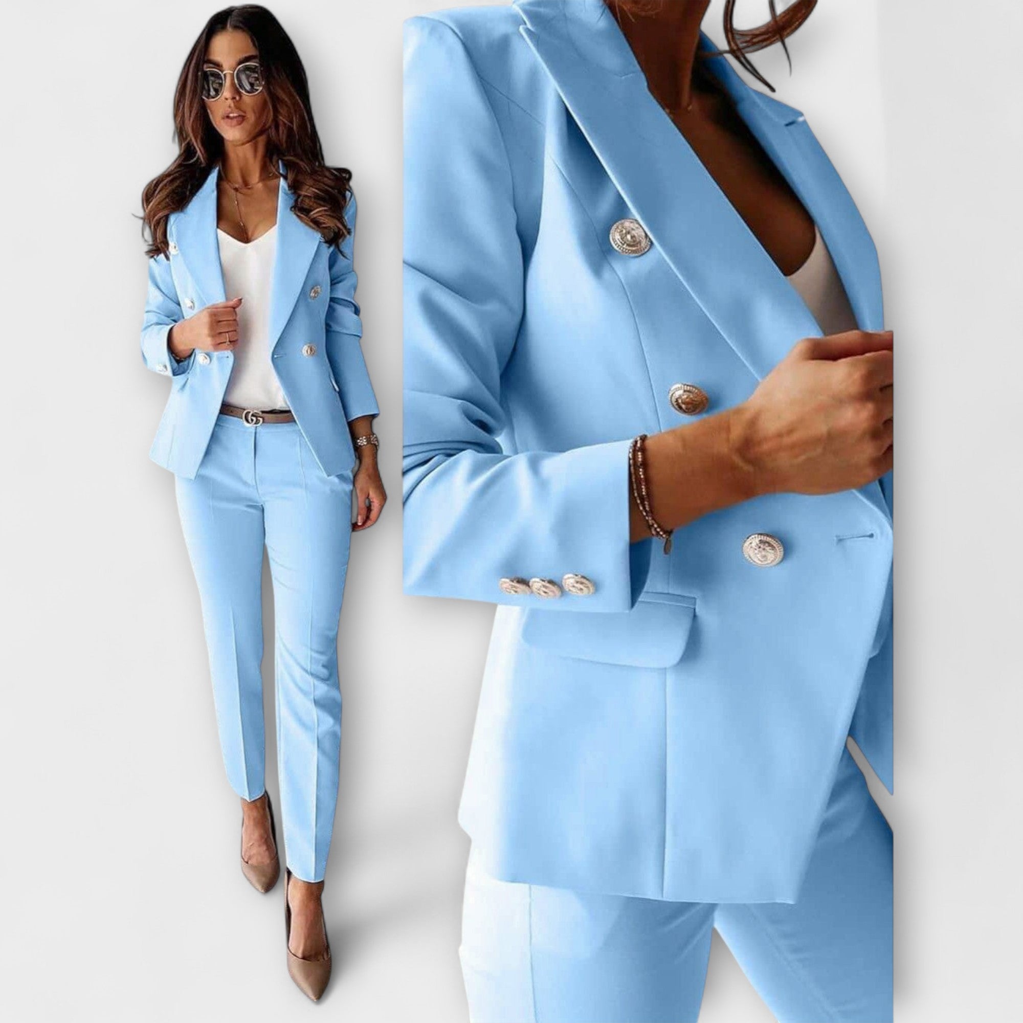 Kaia - Svart dress med blazer og bukser