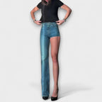 Hanne - Asymmetrisk jeans-selebukse