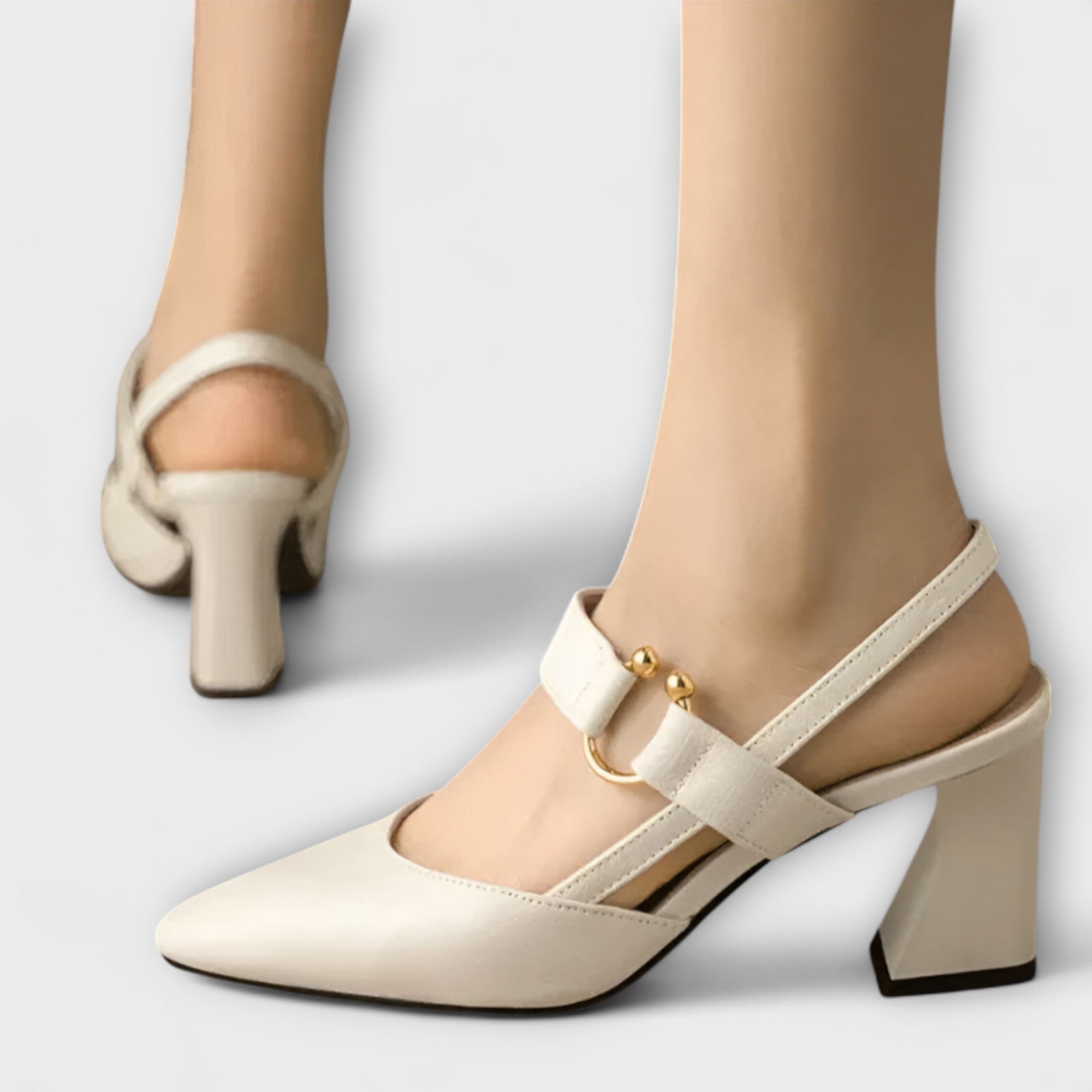 Marte - Elegante Spenne-hælrem-pumps