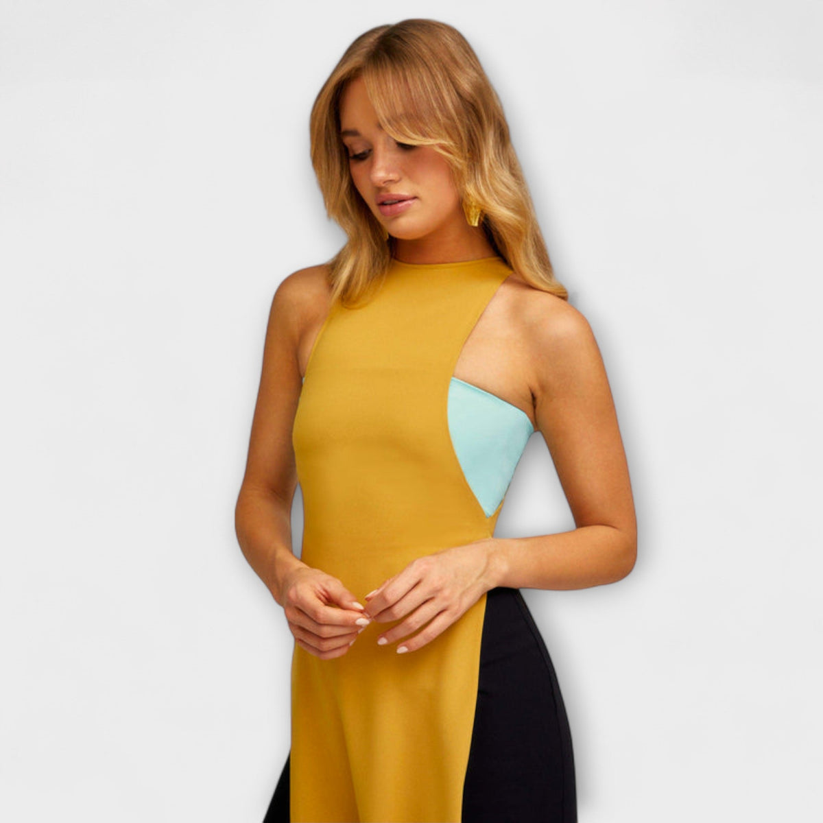 Solvor - Gul-svart buksedress