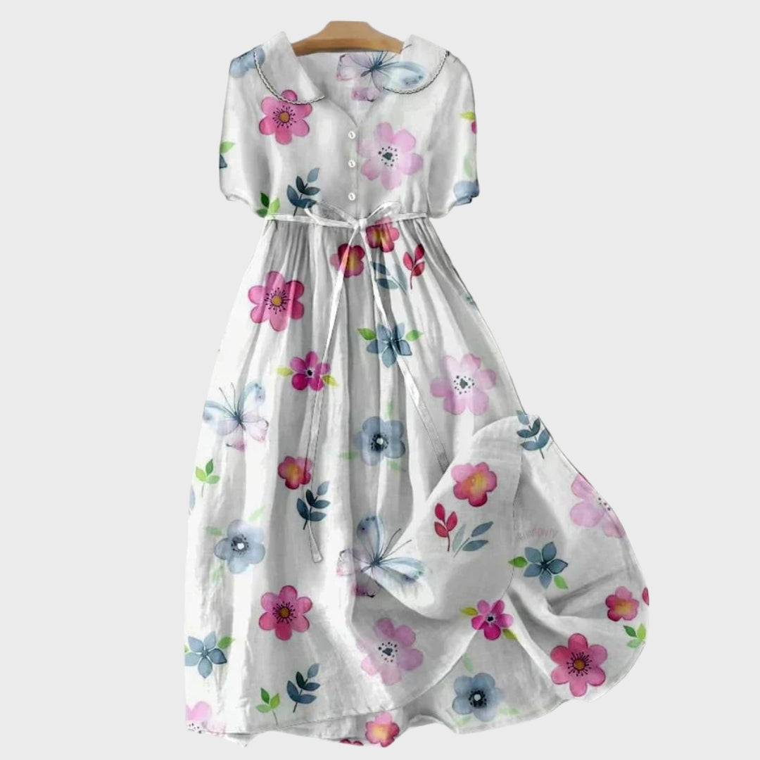 Signe - Luftig vårblomsterkjole