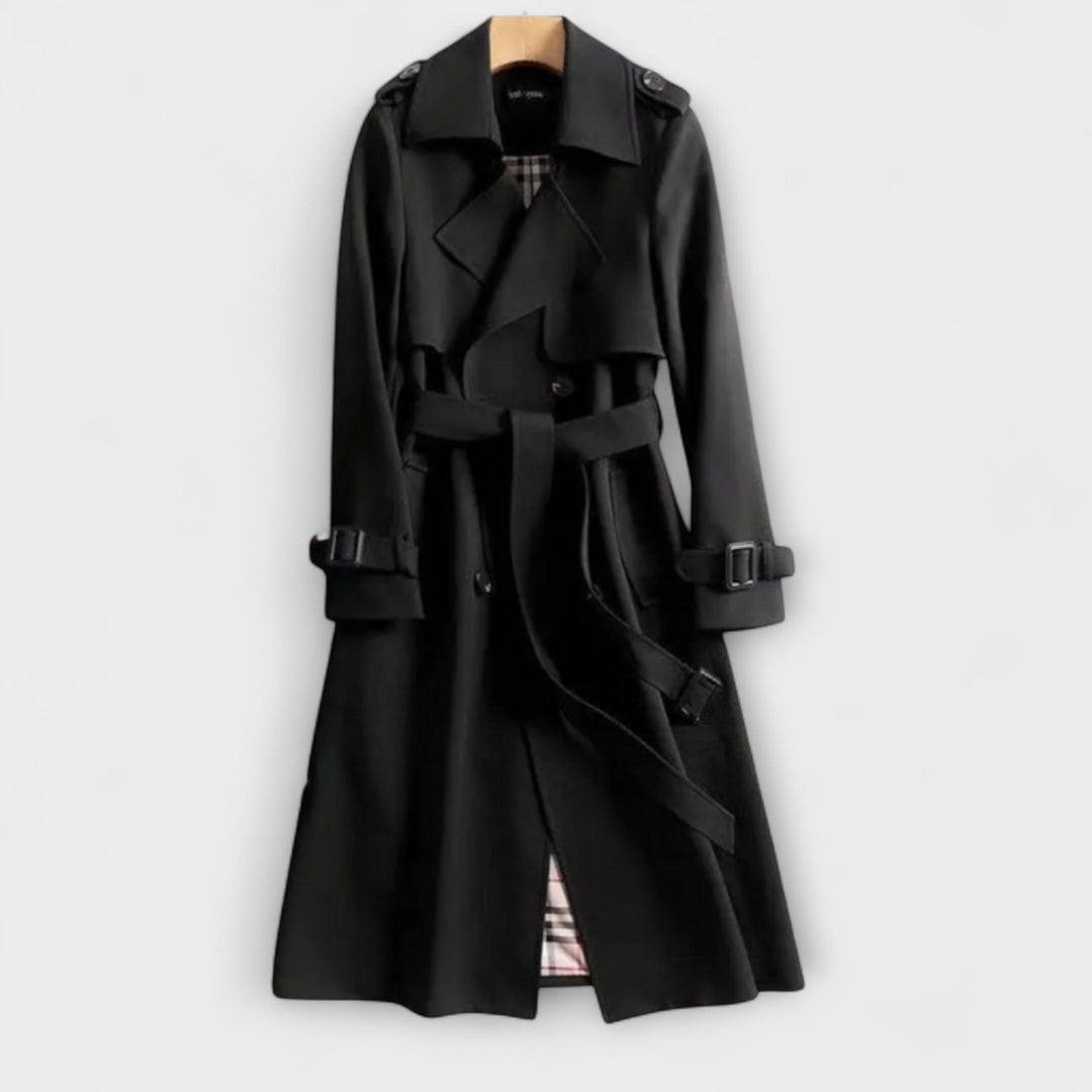 Else – Beige klassisk trenchcoat for kvinner