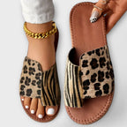 Ragnhild - To-farget leopardmønster pantolett