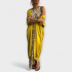 Gudrun - Gult elegant paljettsett