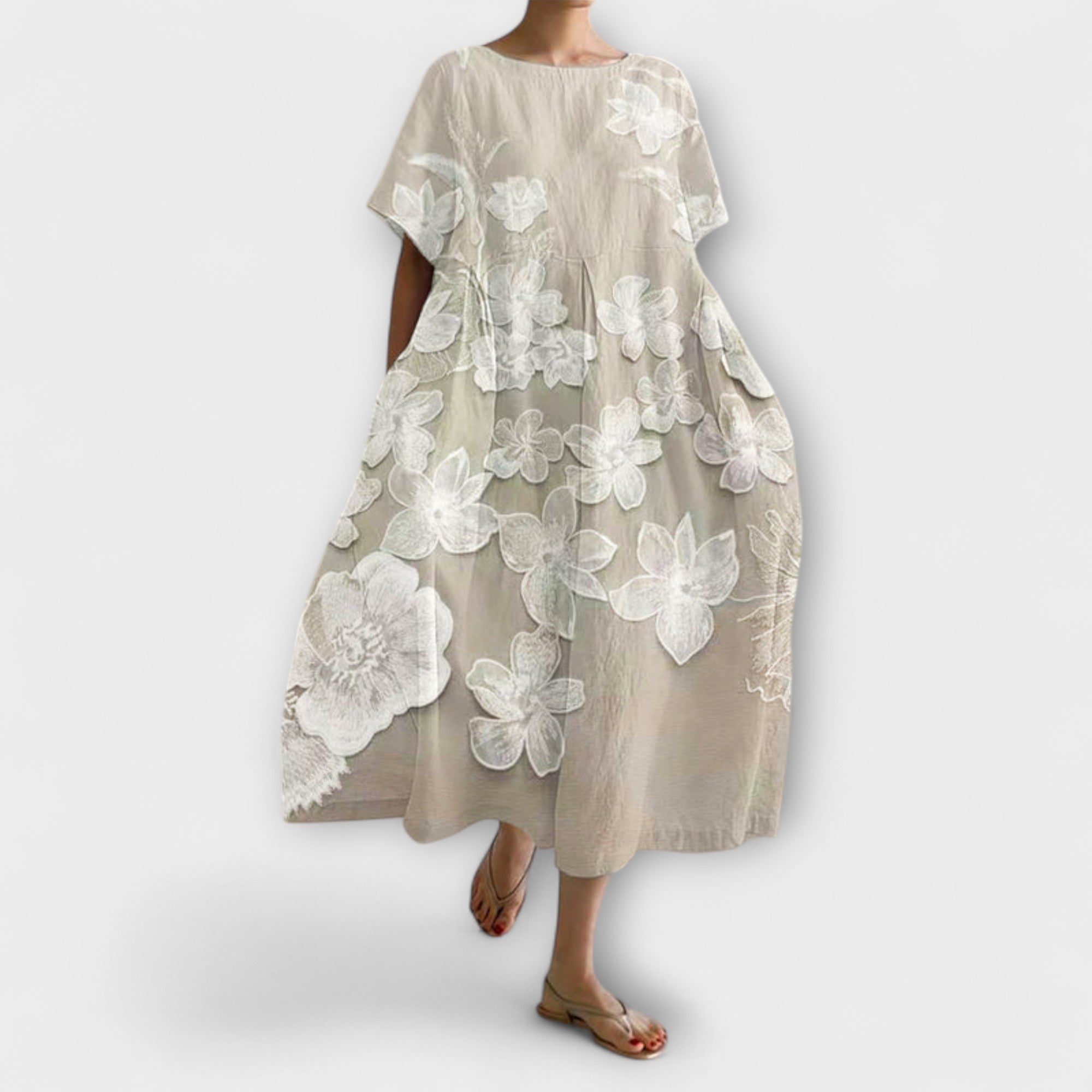Mie - Elegant kjole med blomstermønster