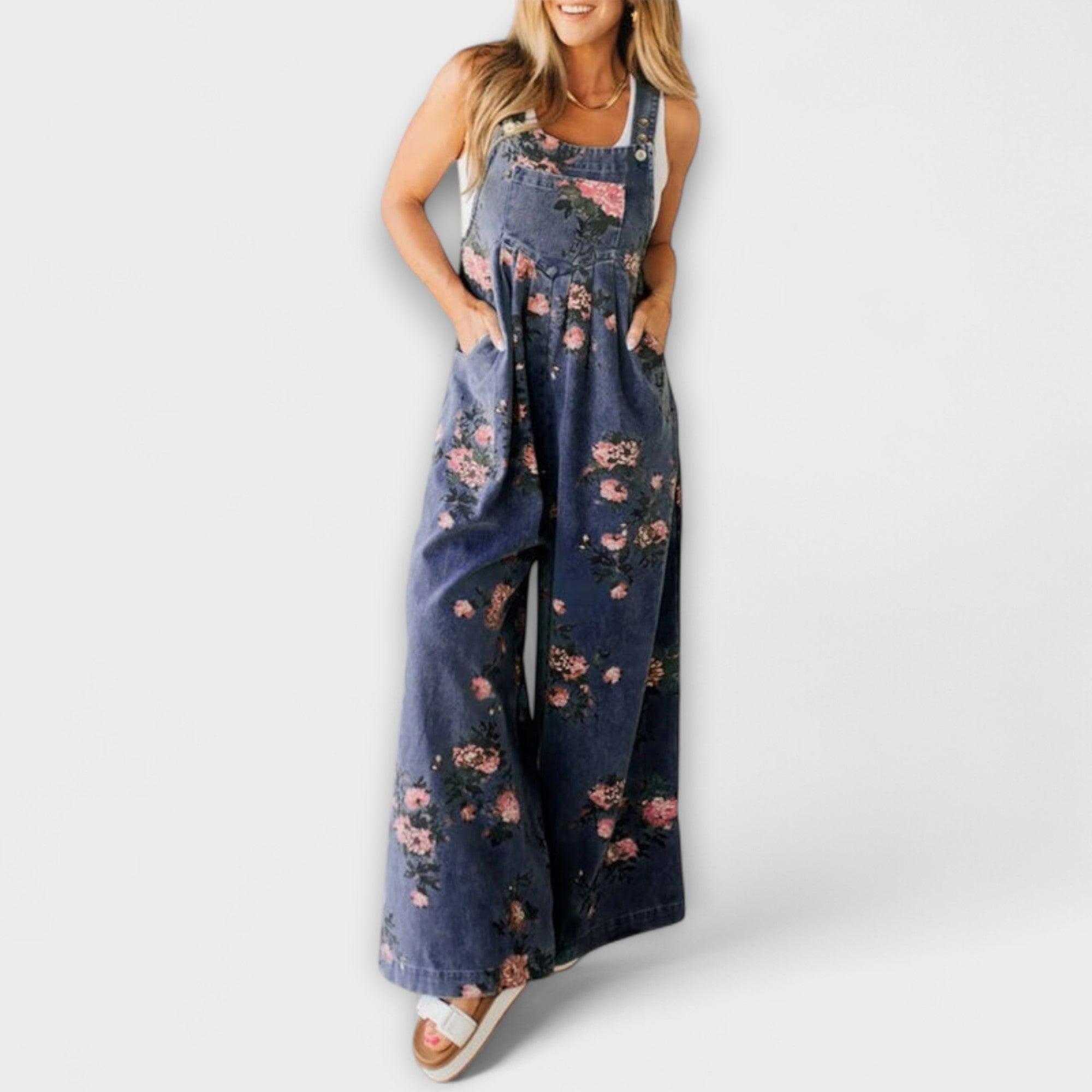 Trine - Avslappede jeans-selebukser
