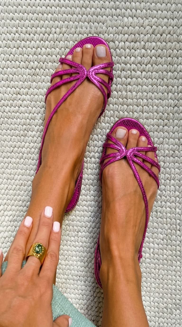 Mari - Gyldne Elegante sommersandaler