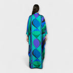 Thea - Fargerik psykedelisk satengkaftan