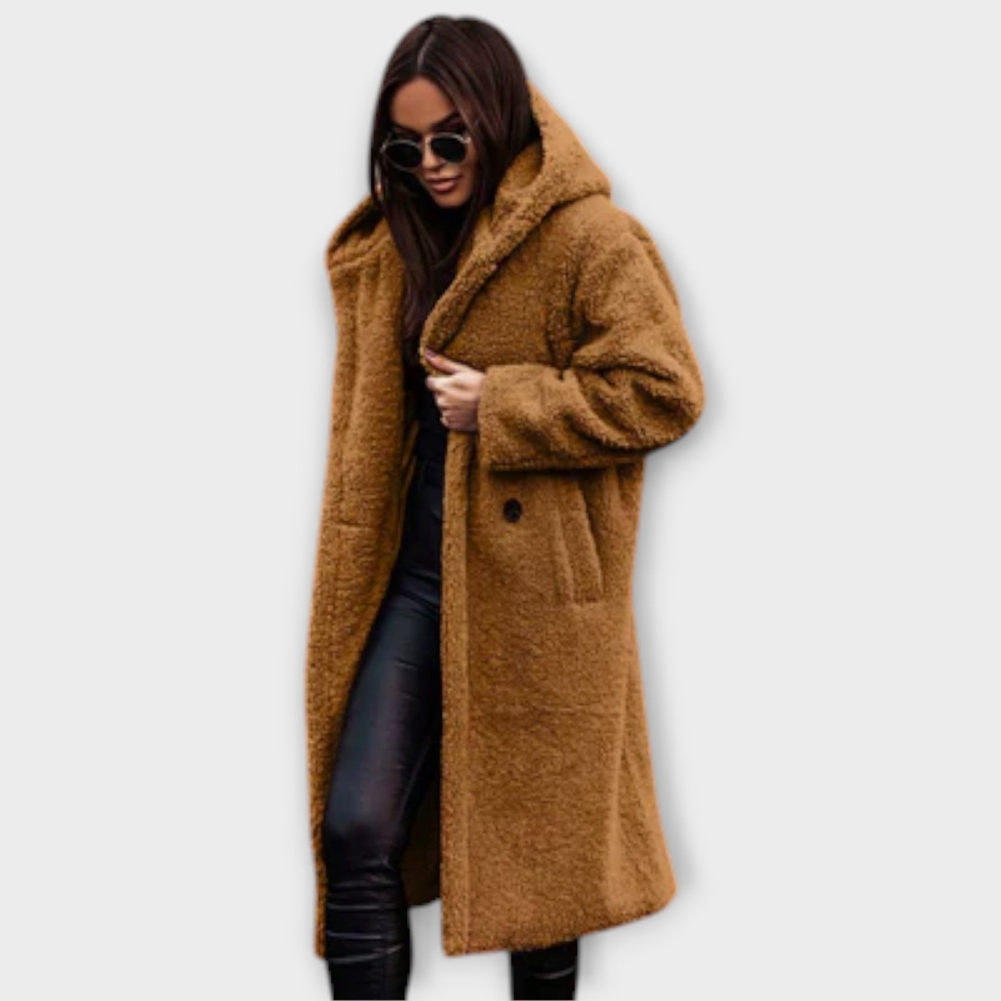 Vigdis - Beige varm og koselig kåpe