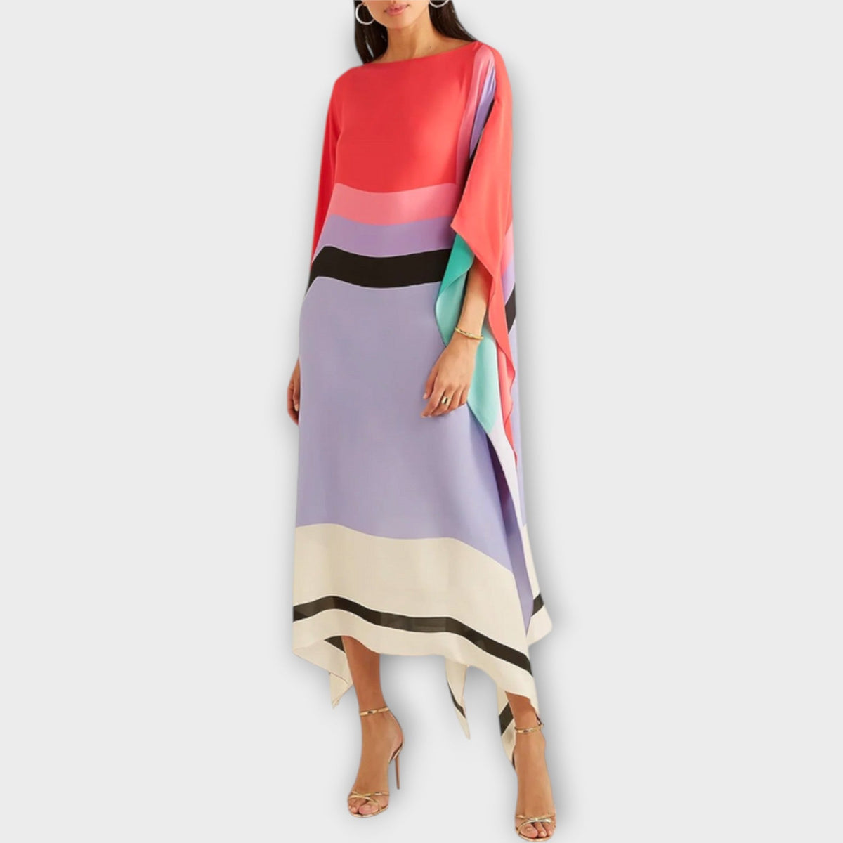 Silje - Løs kaftan med geometrisk mønster