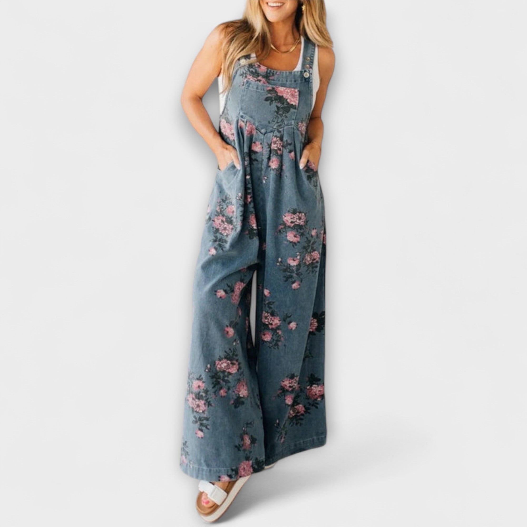 Trine - Avslappede jeans-selebukser