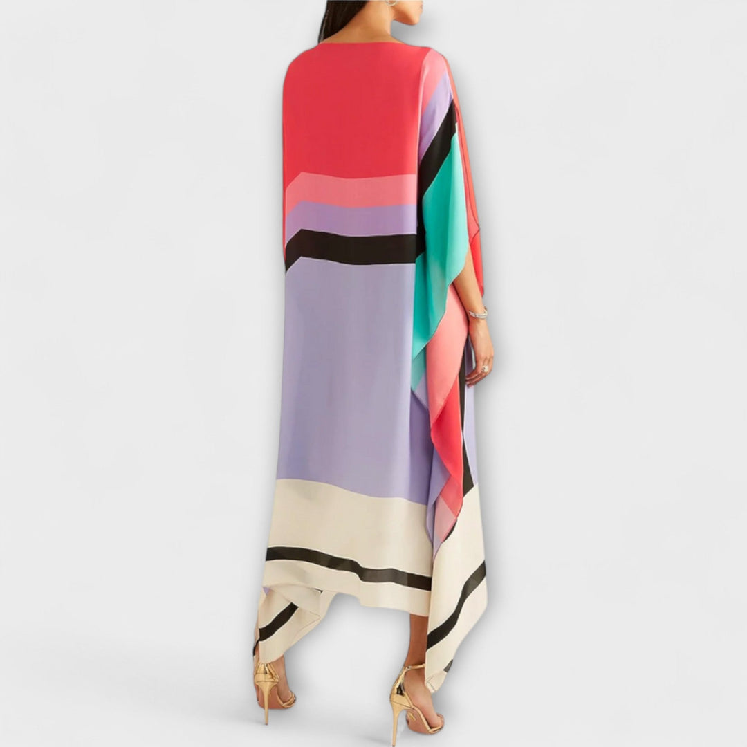 Silje - Løs kaftan med geometrisk mønster