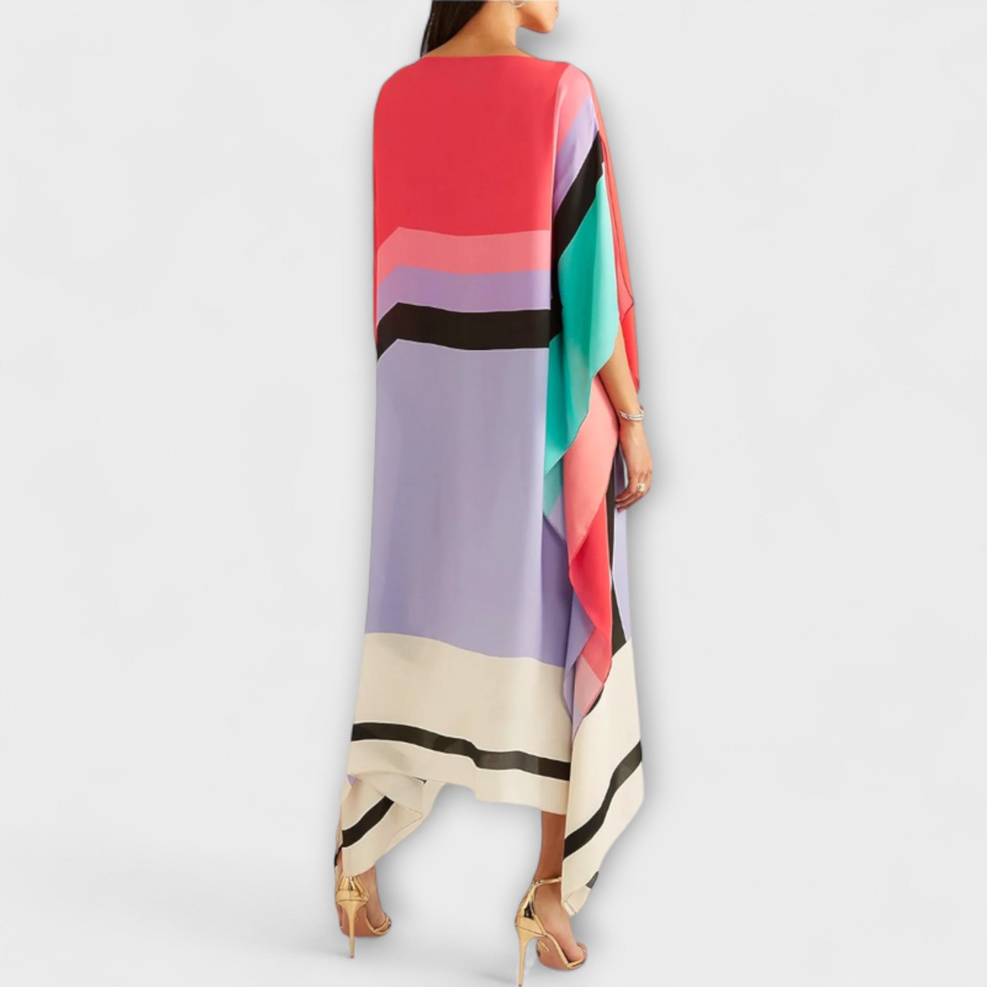 Silje - Løs kaftan med geometrisk mønster
