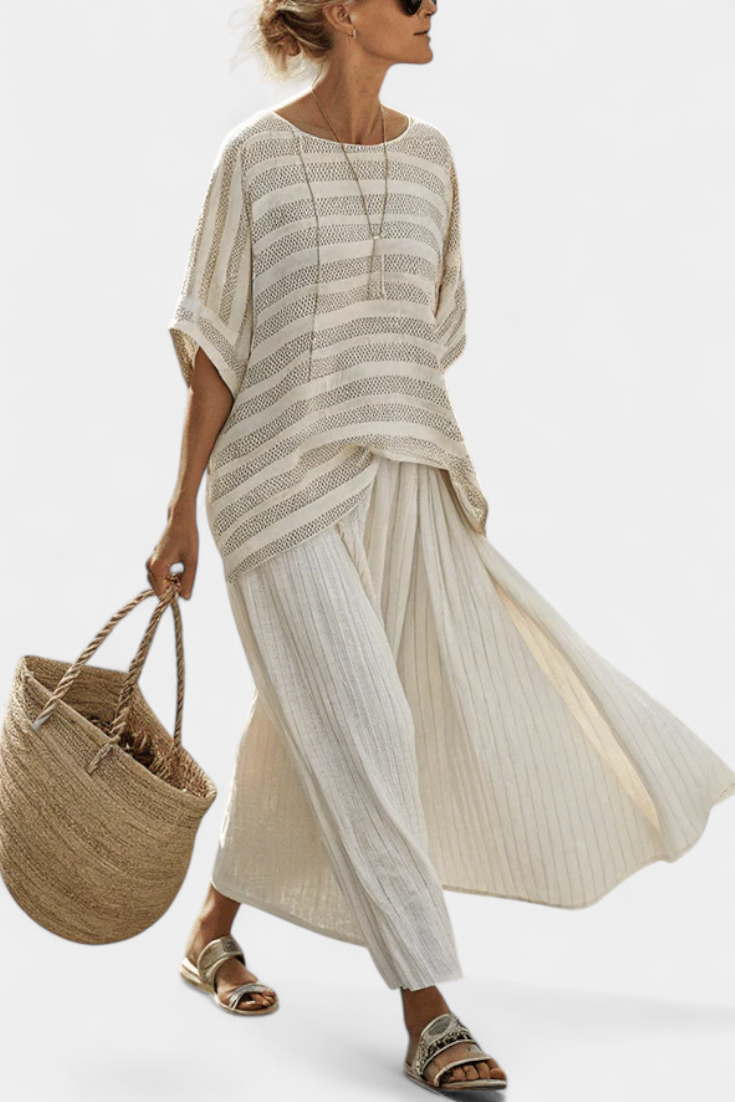 Sigrid - Beige elegant linsett