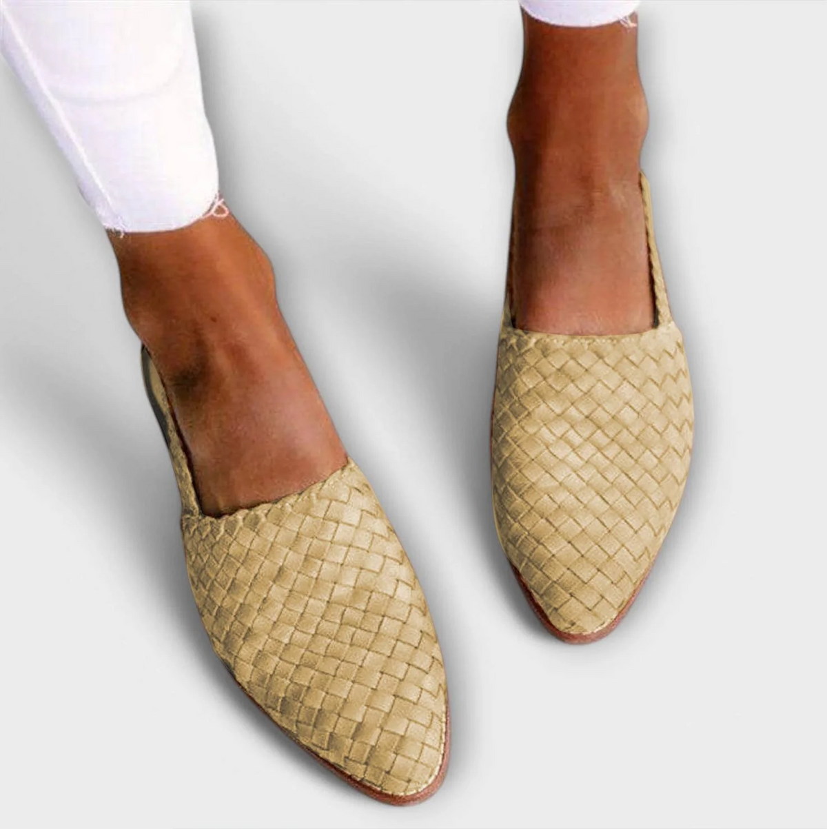 Jenny - Flettede Skinn-slip-in-sko