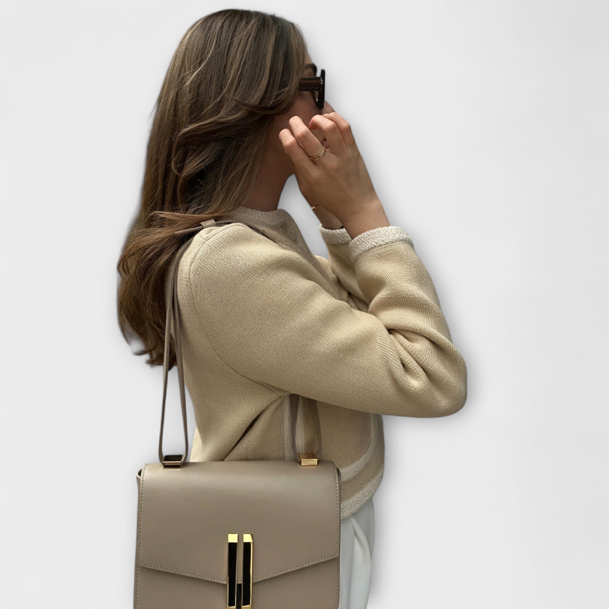 Sofie - Klassisk beige jakke med dekorative lommer