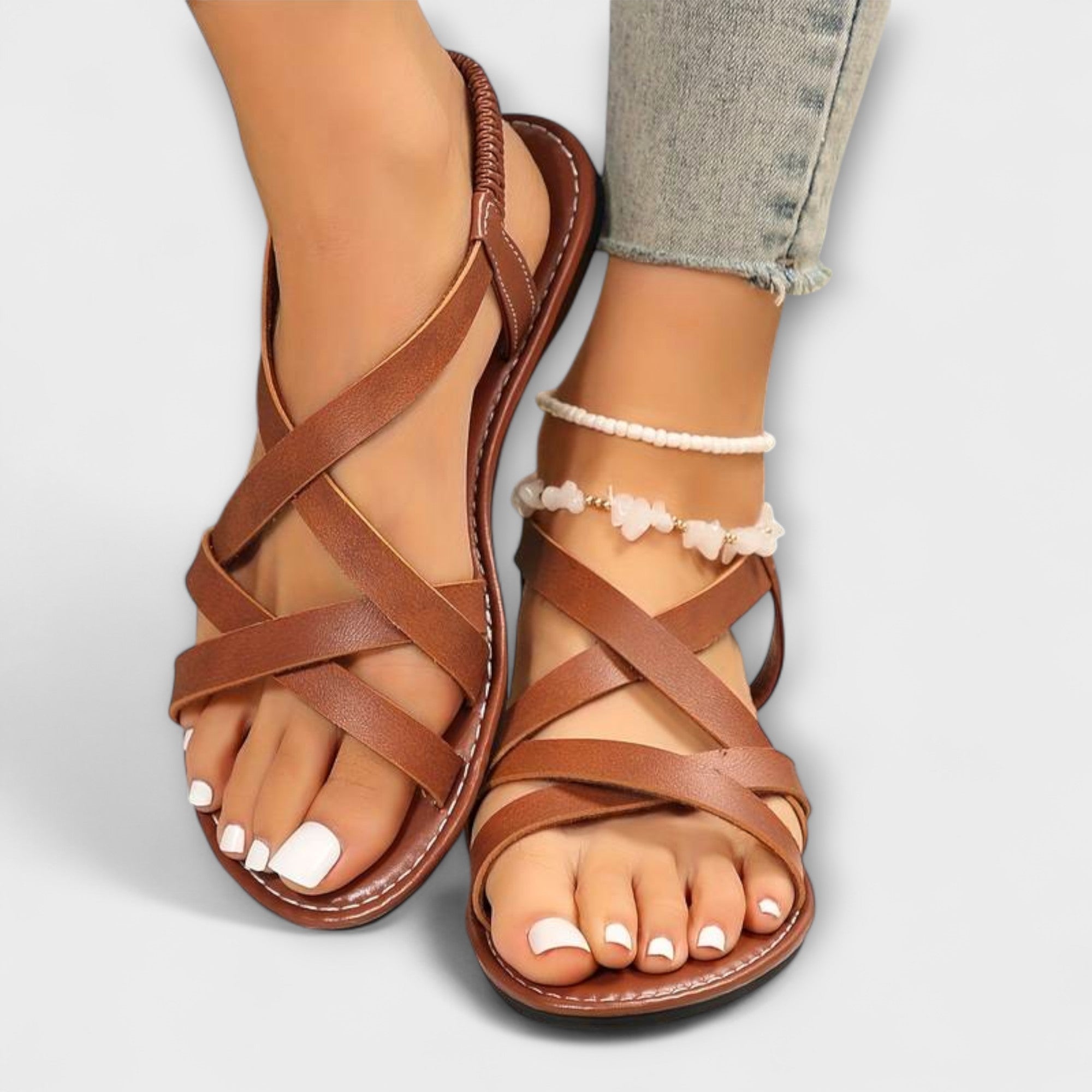 Ellen - Sandaler med kryssremmer