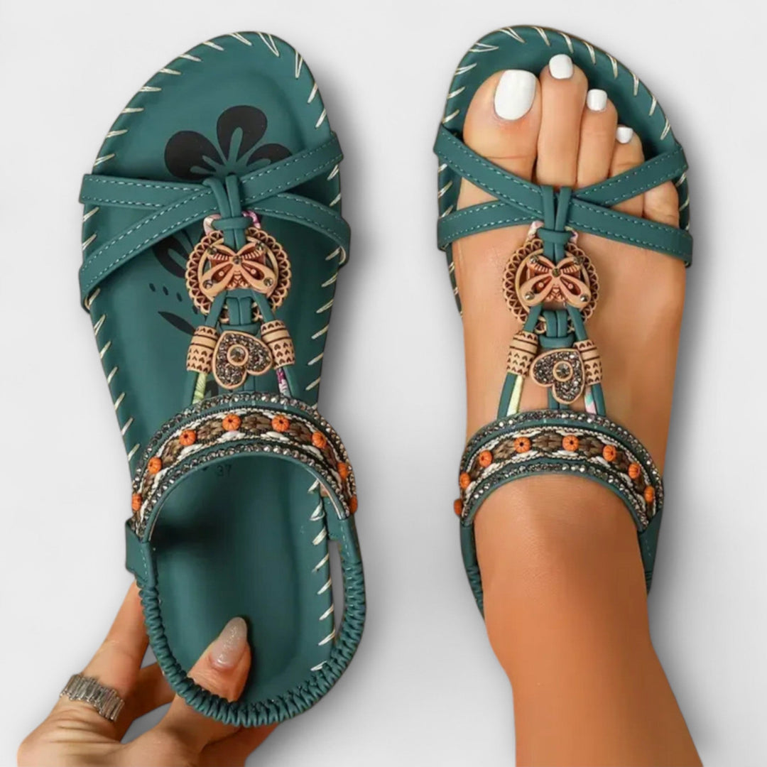 Anette - Grønne Ibiza-sandaler