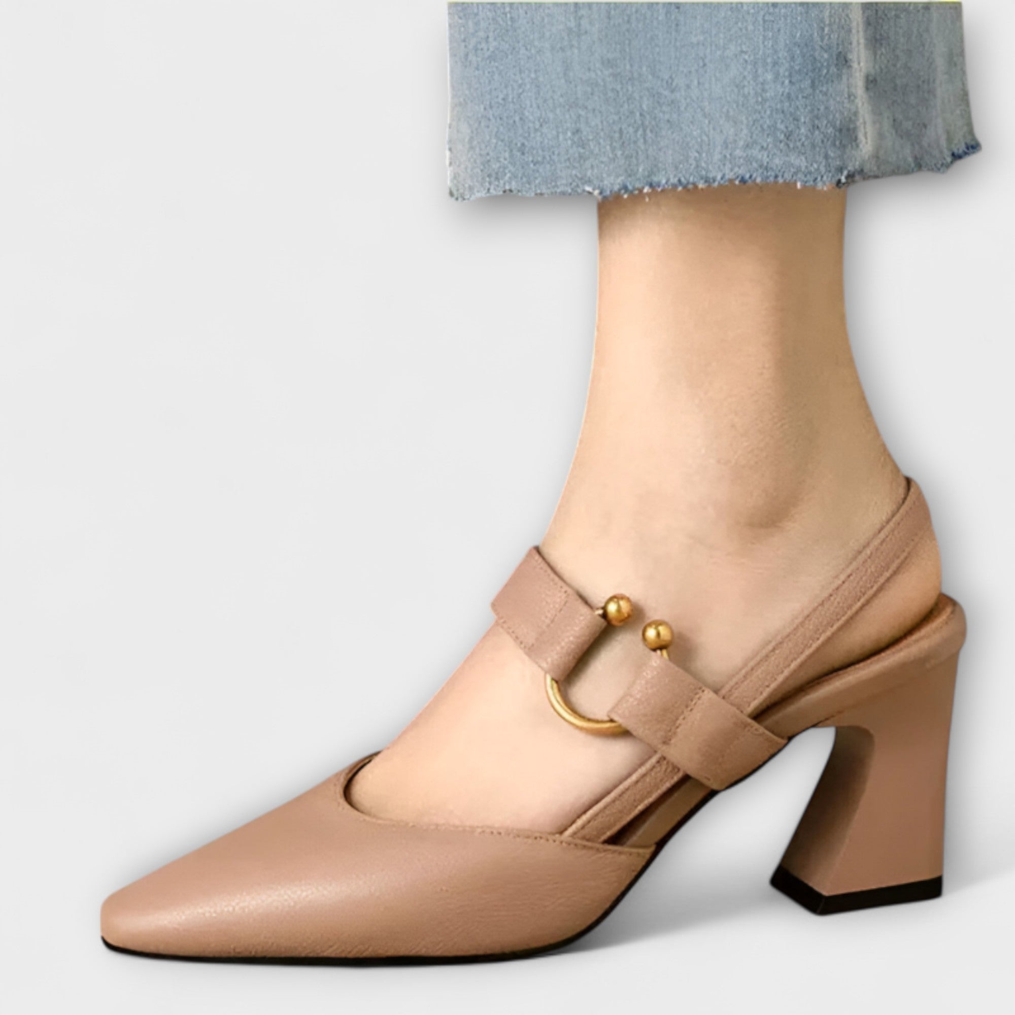 Marte - Elegante Spenne-hælrem-pumps