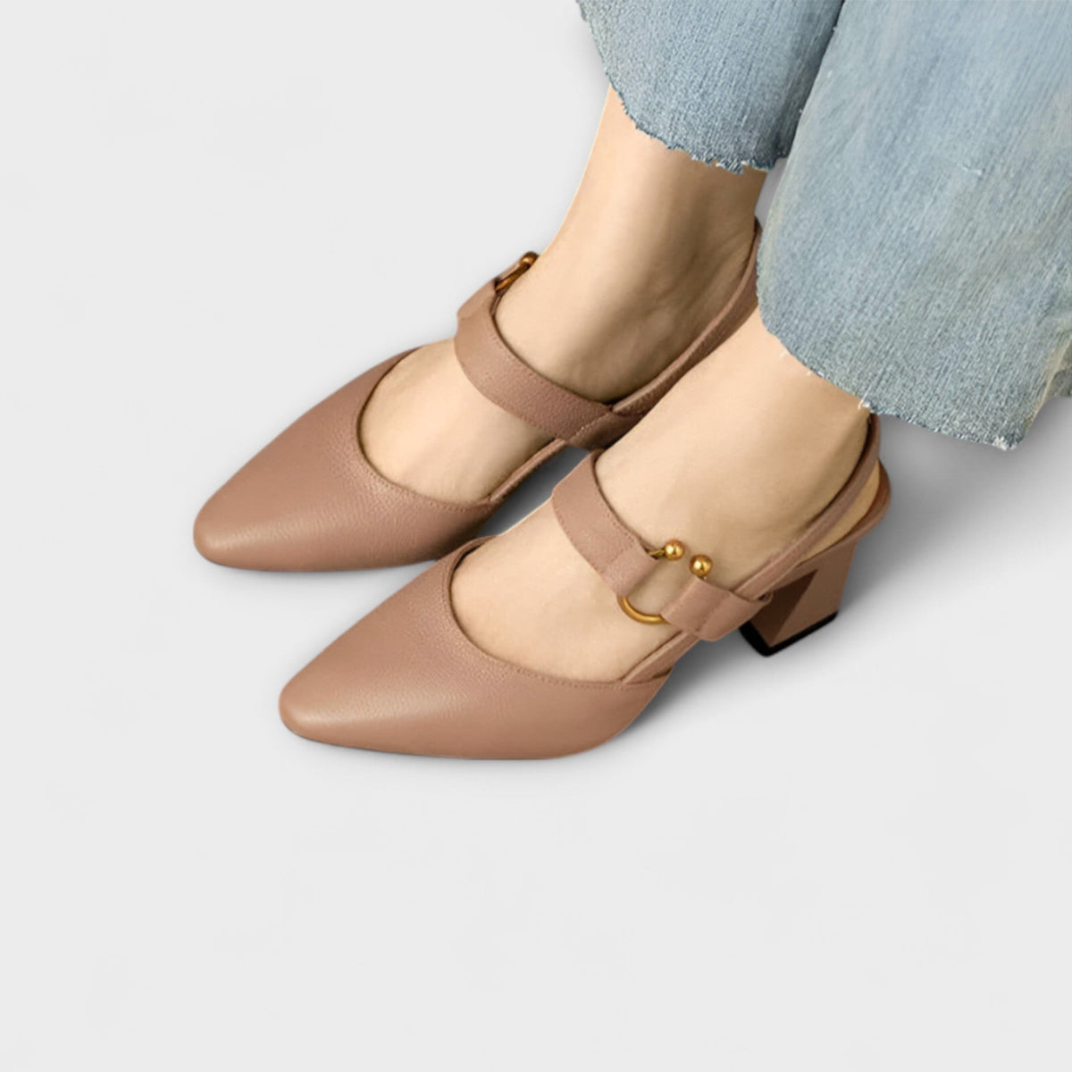 Marte - Elegante Spenne-hælrem-pumps