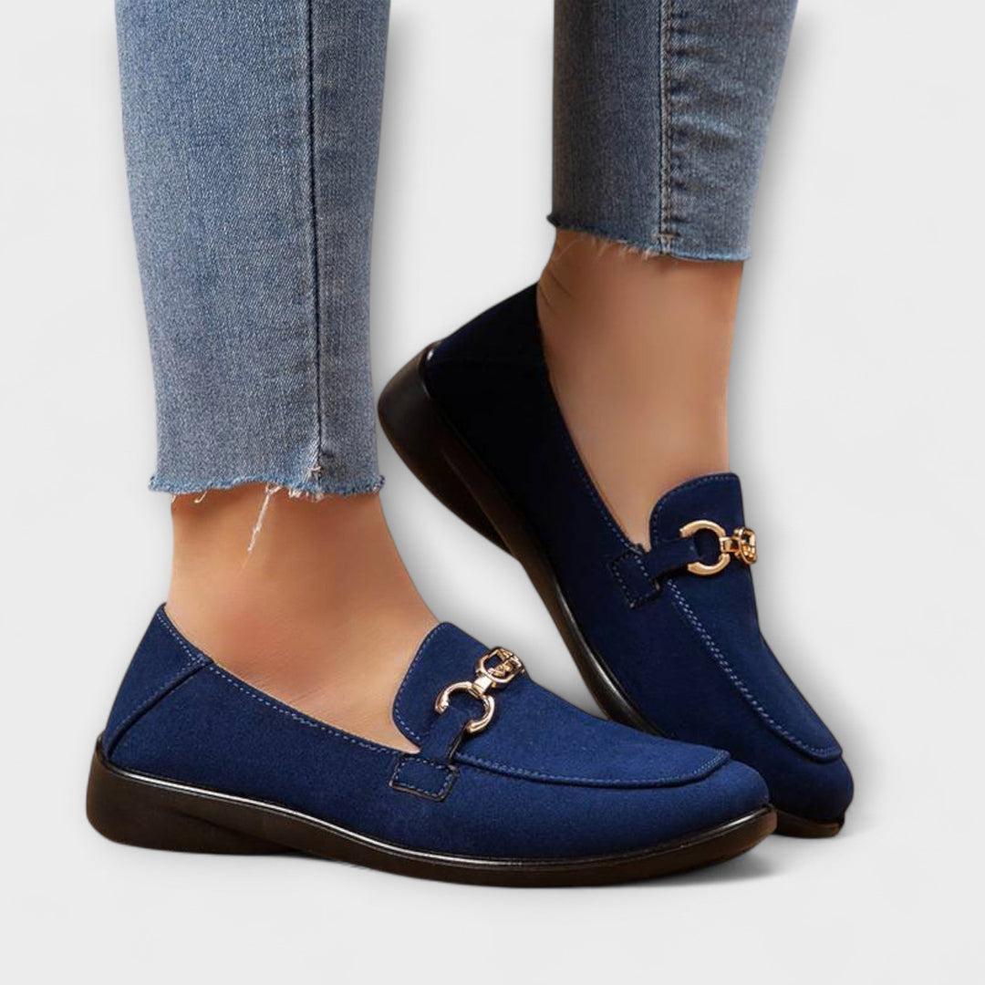 Bodil – Brune loafers med spenne