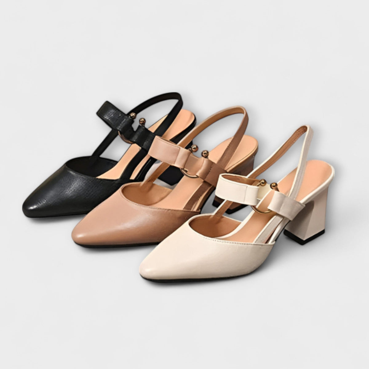 Marte - Elegante Spenne-hælrem-pumps