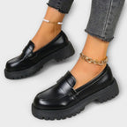 Sara - Svarte platåloafer
